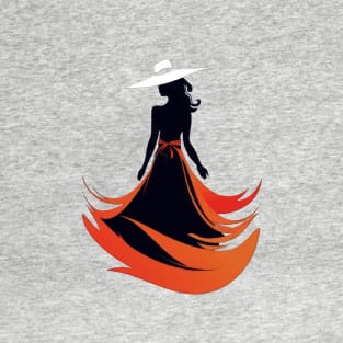 Fiery Fashion: The Silhouette of Movement T-Shirt